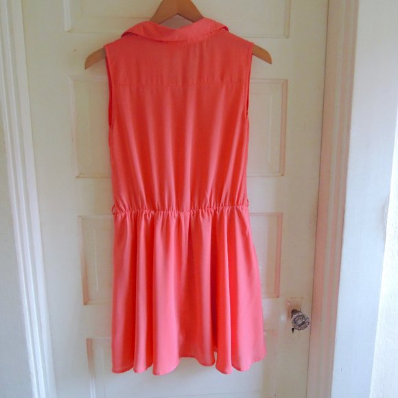 Modcloth Alice Moon Pink Retro 60s Dress Pockets L - Picture 5 of 6